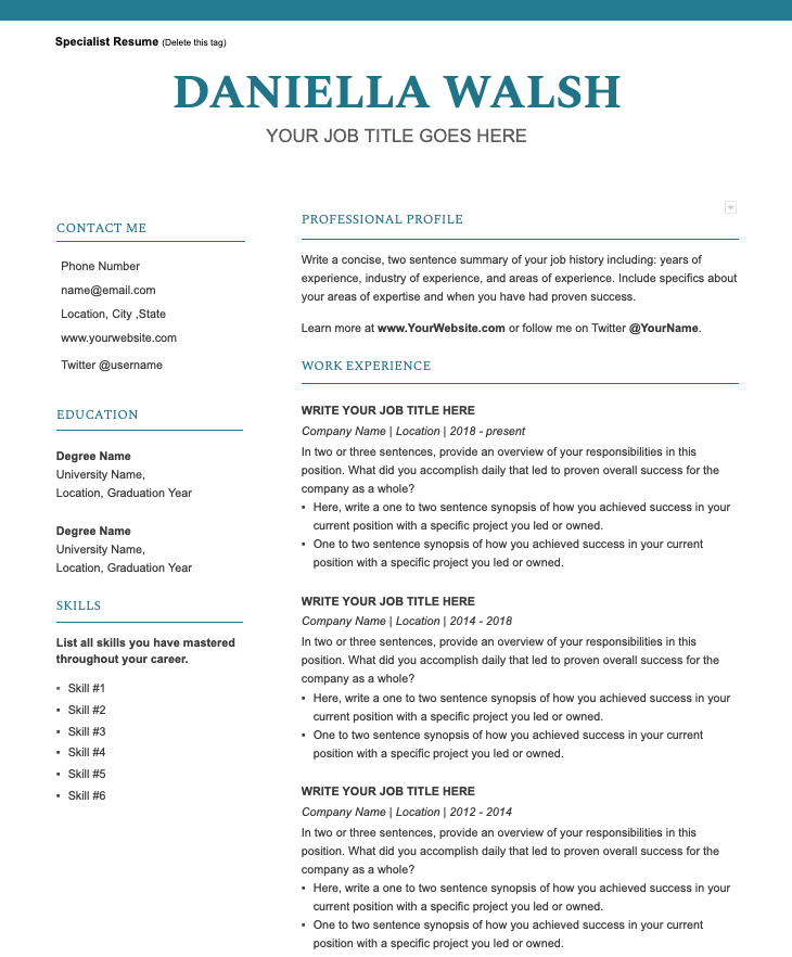 12 Free Resume Templates for Marketing Sales Service Jobs
